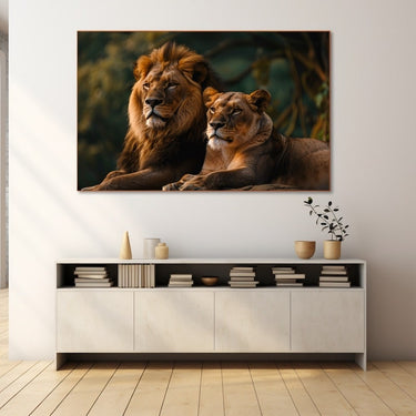 Lion Couple Painting